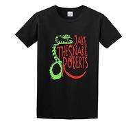 Jake The Snake Roberts 80's Wrestling Men's T-Shirt Unisex Black Cotton Hip Hop Print Tee Shirts M