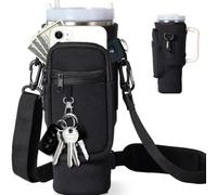 Jakelove Stanley Sac de transport pour bouteille d'eau de 1,2 l - Accessoires de tasse Stanley - Sac multifonction pour bouteille avec poche pour téléphone portable, poche pour cartes, boucle