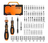 Jakemy Kit de tournevis à cliquet rotatif 69 en 1, kit d'outils de réparation domestique, kit de démontage magnétique pour meubles, voiture, ordinateur, maintenance électronique