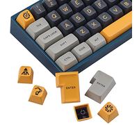 JakeTsai Keycaps, 172-Key SA Profile Yellow Screen Keycap Set with 2.75u, 3u, 6.25u and 7u Spacebars for Switches with ISO-ANSI Layout Cherry MX Mechanical Keyboards