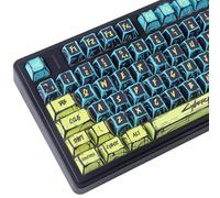 JakeTsai Lot de 146 touches PBT à sublimation - Profil Cherry Cyberpunk 2077 - Thème manga - Pour commutateurs magnétiques Cherry - Disposition britannique