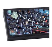 JakeTsai Touches PBT - 128 touches - Ciel étoilé - Double shot brillant à travers le côté - Touches imprimées - Profil Cherry - Touches par sublimation - Pour claviers mécaniques Cherry MX Switch ANSI