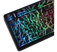 JakeTsai Touches PBT Thunderbolt 129 touches, double shot brillant à travers le côté, touches imprimées par sublimation, profil Cherry pour claviers mécaniques Cherry MX Switch ANSI et ISO