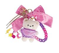 Jakks Pacific Charmantes Breloques de Sac, Breloques de Sac à Collectionner pour Filles, Comprend des Accessoires à Assortir à Personnaliser et à Collectionner, Ours en Peluche Observant Les