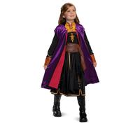 Disney Frozen Disney - Déguisement La Reine des Neiges 2 - Princesse Anna avec Robe et Cape - Taille M (7-8 Ans) - Licence Officielle 2 - Costume Enfant pour Halloween, Carnaval ou Fêtes Costumées