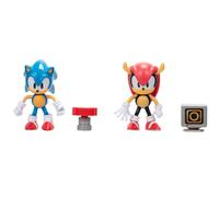Jakks Pacific Figurines Pack de 2 Sonic Classic et Classic Mighty 10 cm articulées couleurs vives