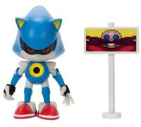 Jakks Pacific Sonic The Hedgehog Metal Sonic Figurine articulée classique avec bouclier Dr Eggman
