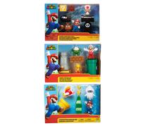 Jakks Pacific Super Mario Dioramas + Figurine 3 Envoi Aléatoire Assorti 6 Cm