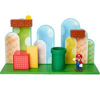 Nintendo Playset Super Mario - Plaine des Chênes, Jakks Pacific, Figurine 6 cm incluse, Multicolore