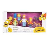Jakks Pacific - The Simpsons - Pack 7pcs Figurines articulées 6.3cm - Homer Bart Marge Maggie Lisa Multicolore G