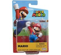 Jakks Pacific World of Nintendo - Super Mario Bros - Figurine articulée 6.3cm - Mario Qui Saute avec Socle