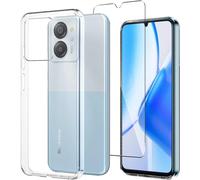 Jakn-Coque Compatible Avec Blackview Color 8 / Oscal Modern 8 (6.75") Transparent Housse Et Verre Trempé Écran Film Protecteur - Étui Souple Silicone Tpu Case Cover Clear