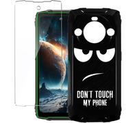 JAKN-Coque Pour Blackview Bv8200 (6.5"") Noir Housse + 1 X Verre Trempé Protection Écran,Souple Silicone Étui Protection Bumper Tpu Téléphone Case Cover-Duo5