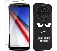 Jakn-Coque Pour Doogee Dk10 5g (6.67"") Noir Housse + 1 X Verre Trempé Protection Écran,Souple Silicone Étui Protection Bumper Tpu Téléphone Case Cover-Duo5