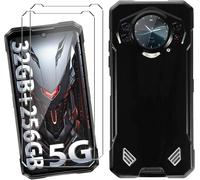Jakn-Coque Pour Doogee S200x/Doogee S200 (6.72"") Avec 2 Pièces Verre Trempé Protection Écran,Black Silicone Tpu Souple Etui Housse Anti-Rayures Antichoc Case - Noir