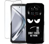 JAKN-Coque Pour Doogee V40 Pro (6.78"") Noir Housse + 1 X Verre Trempé Protection Écran,Souple Silicone Étui Protection Bumper Tpu Téléphone Case Cover-Duo5