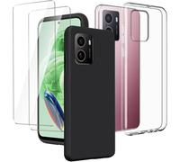 Jakn-Coque Pour Hmd Pulse/Plus/Pro (6.56") - Housse Transparente + Étui Noir + [2 Pièces] Verre Trempé Protecteur D'écran - Silicone Tpu Souple