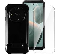 Jakn-Coque Pour Hotwav T7 Pro (6.6") + 1 X Verre Trempé Écran Film Protecteur - Noir Souple Silicone Étui Protection Housse Tpu Case Cover