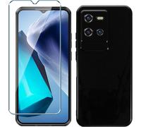 Jakn-Coque Pour Oukitel Wp50 Cover + Film De Verre Trempé - Silicone Bumper Noir Gel Tpu Souple Housse Etui Protection Case (6.6")