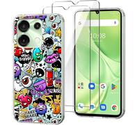 Jakn-Coque Pour Umidigi G9 5g/G9t/G9c/G9a (6.75"") Avec 2 Pièces Verre Trempé Protection Écran,Transparent Silicone Tpu Souple Etui Housse Anti-Rayures Antichoc Case - Xs40