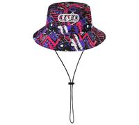 JAKO Chapeau de pêcheur Unisexe Tropicana, Blanc/Rose/Violet/Noir, Taille Unique