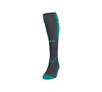 JAKO - Chaussettes Latium, Mixte, Anthracite/Turquoise, 43-46