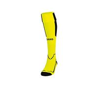 JAKO - Chaussettes Latium, Mixte, Jaune Fluo/Noir, 35-38