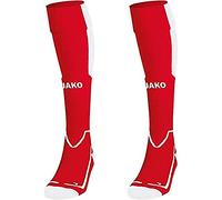 JAKO - Chaussettes Latium, Mixte, Sport Rouge/Blanc, 43-46
