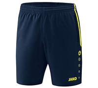JAKO Competition 2.0 Shorts de randonnée Homme, Marine/Jaune Fluo, L