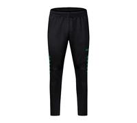JAKO - Défi des Pantalons D’Entraînement, Mixte, Noir/Vert Sport, 3XL