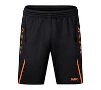 JAKO - Défi des Shorts D’Entraînement, Mixte, Noir/Orange Fluo, S