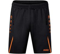 JAKO - Défi des Shorts D’Entraînement, Mixte, Noir/Orange Fluo, S