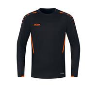 JAKO - Défi du Sweat-Shirt, Mixte, Noir/Orange Fluo, S
