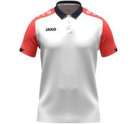 JAKO Dynamic Polo Unisexe Blanc/Coral/Bleu Marine, Taille XXL