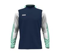 JAKO Dynamic T-Shirt à Manches Longues Unisexe, Bleu Marine/Blanc/Menthe, Taille L