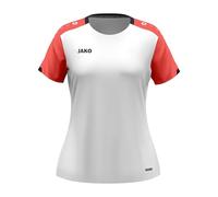 JAKO Dynamic T-Shirt pour Femme Blanc/Corail/Bleu Marine Taille S