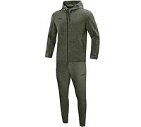 JAKO - Ensemble De Jogging Premium Basics à Capuche, Mixte, Kaki Chiné, S