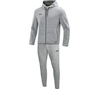 JAKO Ensemble De Jogging Premium Basics à Capuche Survêtement Femme, Gris Chiné, 40