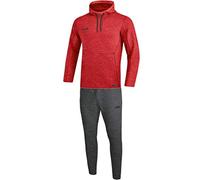 JAKO - Ensemble De Jogging Premium Basics Avec Sweat à Capuche, Femme, Marbré De Rouge, 36