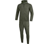 JAKO - Ensemble De Jogging Premium Basics Avec Sweat à Capuche, Mixte, Kaki Chiné, 3XL