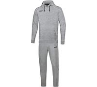 JAKO Ensemble Jogging Base avec Sweat à Capuche Mixte Enfant, Gris Clair Chiné, 140