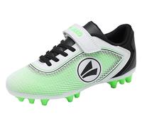 JAKO Garçon Unisex Kinder J-SFG Course Ev Chaussure de Football, Blanc et Vert Fluo, 29 EU