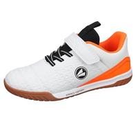 JAKO Garçon Unisex Kinder J-SH Niner Ev Chaussure de Terrain intérieur, Blanc et Orange Fluo, 28 EU