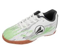 JAKO Garçon Unisex Kinder J-si Stepover Chaussure de Terrain intérieur, Blanc et Vert Fluo, 28 EU