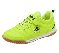 JAKO J- SH Pass Ev Chaussure de Terrain intérieur, Jaune Fluo, Noir de Jais, 35 EU