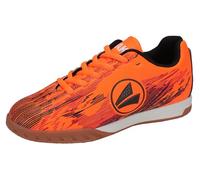 JAKO J- si Stepover Chaussure de Terrain intérieur, Orange Fluo, Noir de Jais, 38 EU