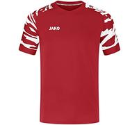 JAKO - Défi des T-Shirts, Mixte, Marbré De Noir/Rouge, XL