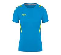 JAKO - Maillot Challenge (Manches Courtes), Femme, Jako Bleu/Jaune Fluo, 42
