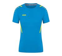 JAKO - Maillot Challenge (Manches Courtes), Femme, Jako Bleu/Jaune Fluo, 44