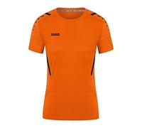 JAKO - Maillot Challenge (Manches Courtes), Femme, Orange Fluo/Noir, 34